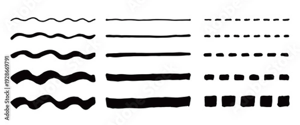 Obraz 目立つ！手描きの強調・注目ライン素材