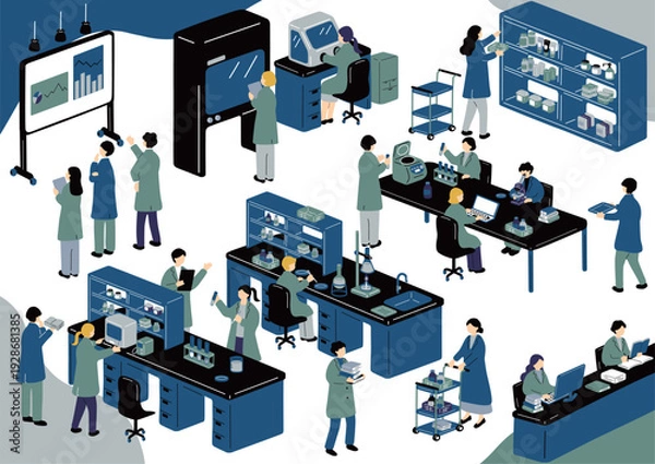 Obraz 研究室で働く人達