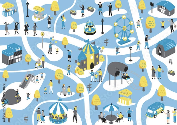 Obraz テーマパークの風景