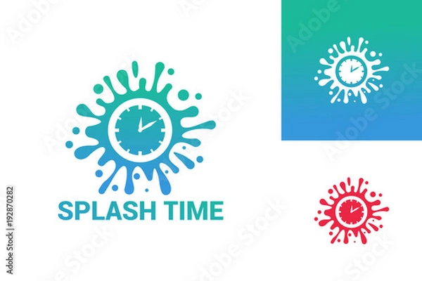 Fototapeta Splash Time Logo Template Design Vector, Emblem, Design Concept, Creative Symbol, Icon