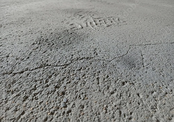 Obraz Rough gray concrete surface with cracks and texture
