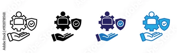 Obraz Ensure Icon Multi Style Vector Illustration