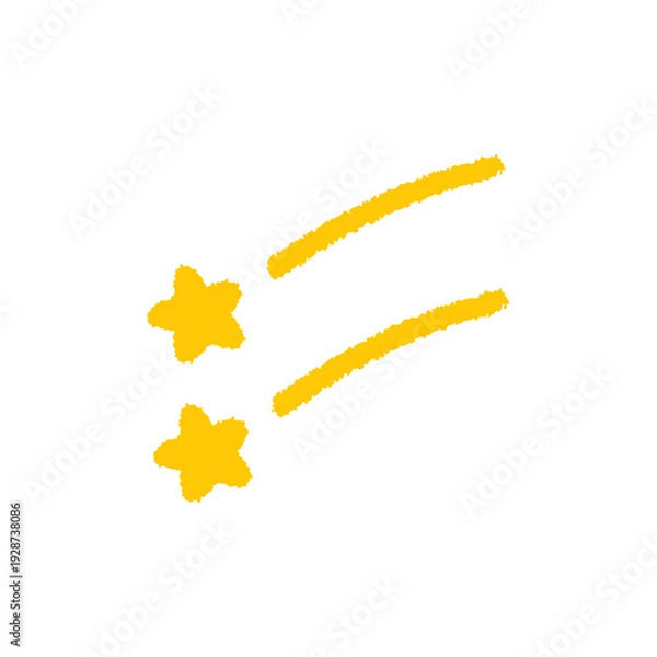 Obraz 流れ星 イラスト 手描き かわいい シンプル