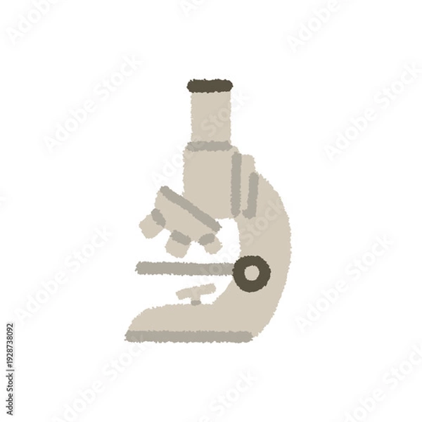 Obraz 顕微鏡 イラスト 自由研究 観察 手描き アイコン