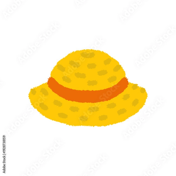 Obraz 麦わら帽子 イラスト 夏 手描き シンプル