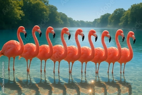 Obraz Flamingos-12
