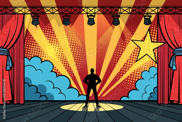 Obraz Depicting Comic With Dramatic Dynamic Creative Visual