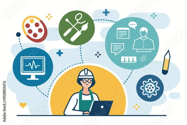 Obraz Crisp Professions With Compos Creative Visual