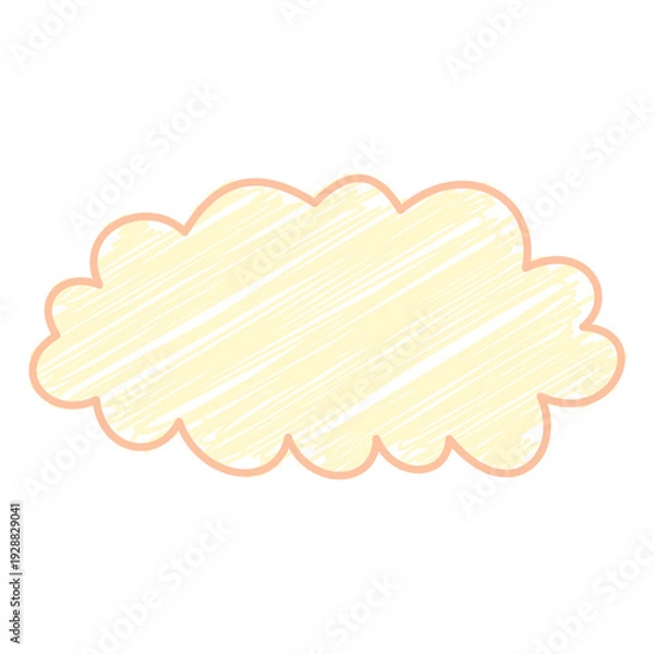 Obraz Long Scribble Comic Cloud