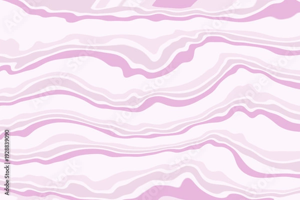 Obraz 揺れる波線のパターン背景　ピンクストライプ