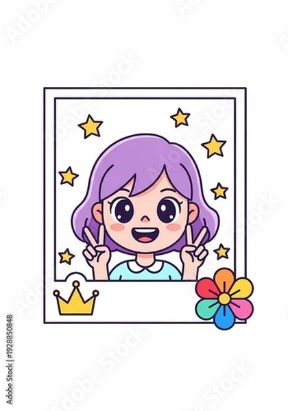 Obraz 可愛い笑顔が輝く少女