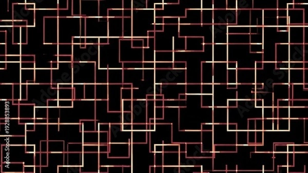 Obraz Abstract Lattice Pattern with Repetitive Squared Lines on Dark Background