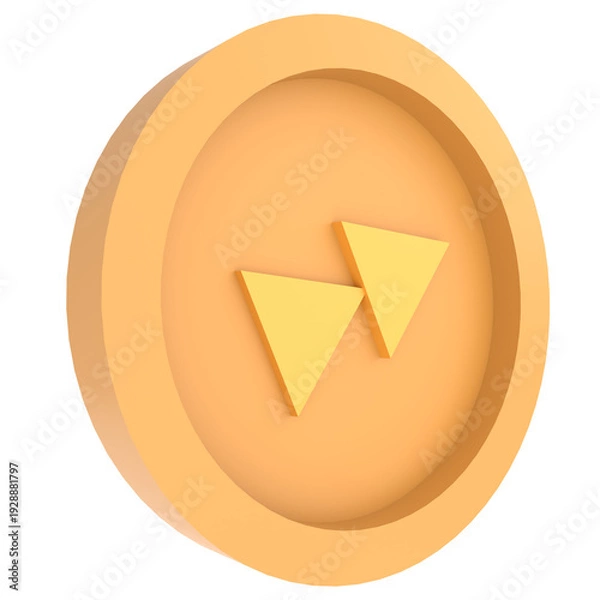 Obraz Highlight Replay Button 3D Illustration