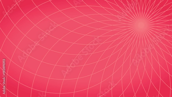 Obraz 明るい色合いの抽象的な花の放射状イラスト