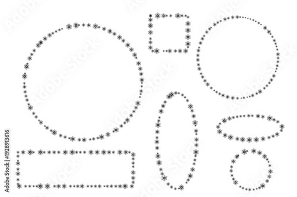 Obraz 星　雪　結晶フレームセット