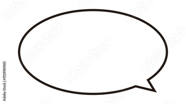Obraz 漫画風 吹き出しフレーム シンプルな雲型枠