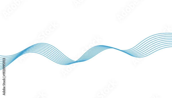 Fototapeta abstract blue wave background 
