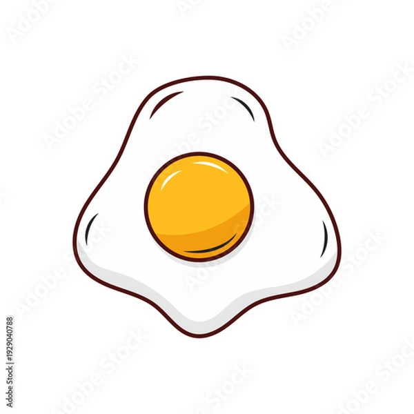 Obraz Fried Egg Illustrations Vector