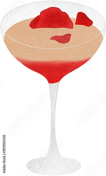 Obraz red  rose cocktail