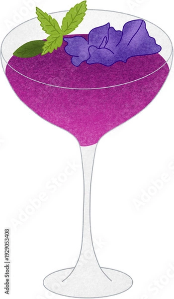 Obraz grape cocktail with flower