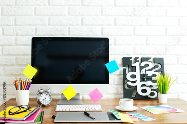 Fototapeta Designer workplace