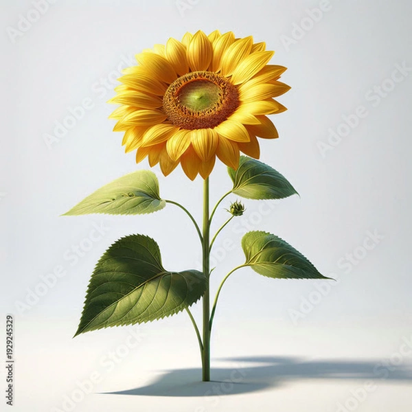 Obraz シンプルに飾られた向日葵の生命力