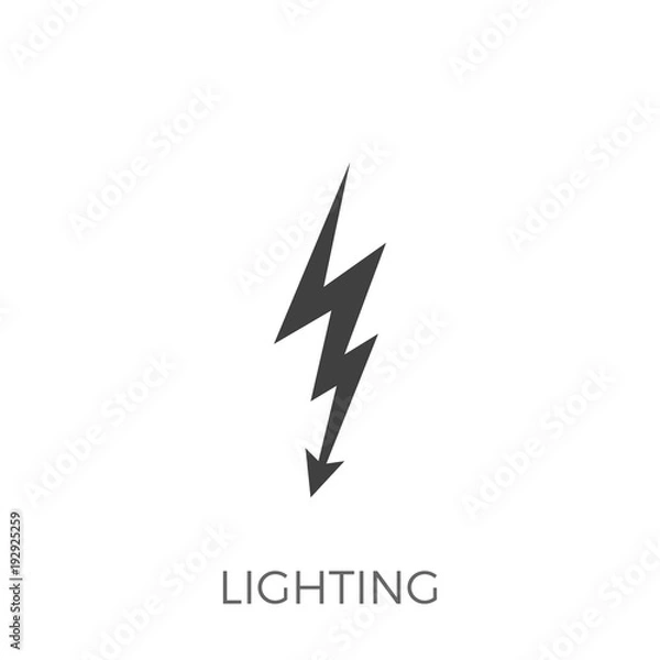 Fototapeta Lightning Vector Icon
