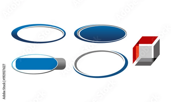 Fototapeta Template Emblem Blank Set