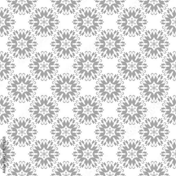 Fototapeta Gray and white seamless pattern