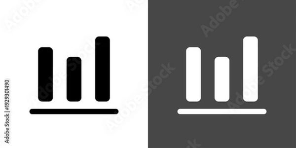 Obraz シンプルな棒グラフのアイコン