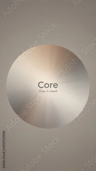 Obraz Metallic Circle Core Concept With Simple Design