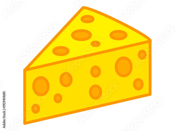 Obraz 美味しそうなチーズのイラスト素材