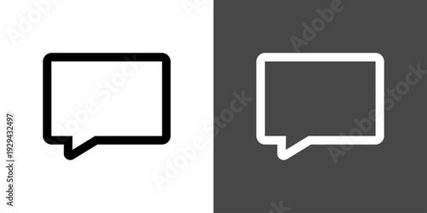 Obraz シンプルな吹き出しのアイコン