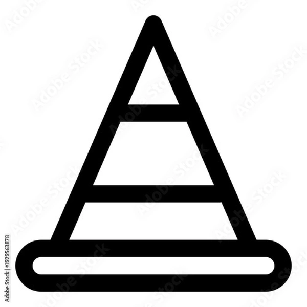 Obraz cone outline icon