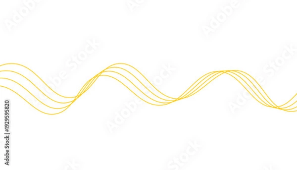 Fototapeta abstract yellow wave background vector
