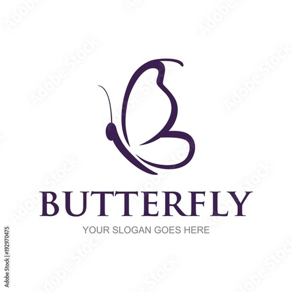 Fototapeta Butterfly logo template