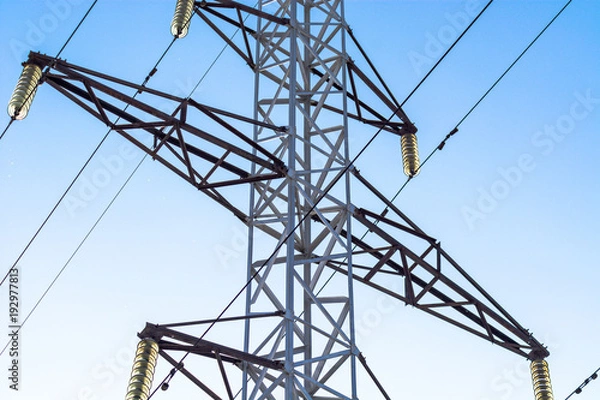 Fototapeta Power line support