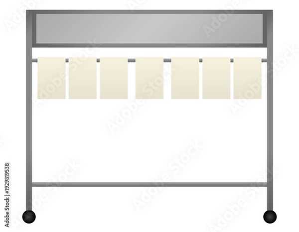Obraz スポーツ等で点数を付ける為に使う手でめくる手動の鉄の得点板をベクターのイラストでデザインしたグラフィック素材