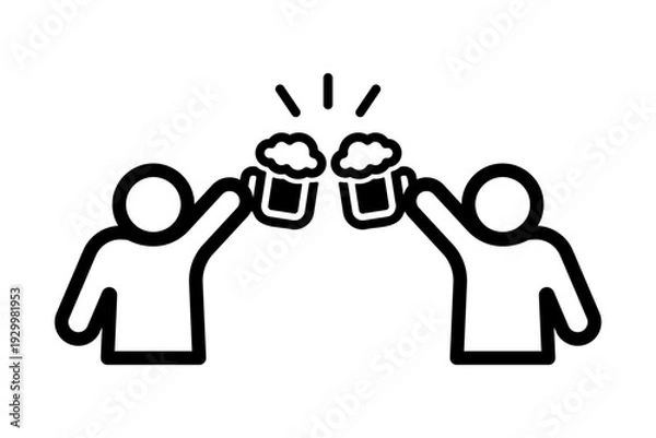 Obraz 飲み会の乾杯アイコン