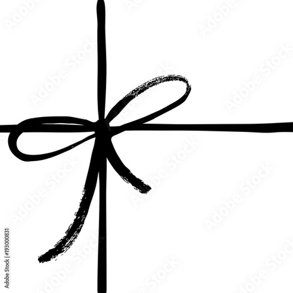 Fototapeta Wektor ręcznie rysowane ikona łuku. Malowana teksturowana dekoracja opakowania na papier, projektowanie stron internetowych, logo, aplikacja, interfejs użytkownika.