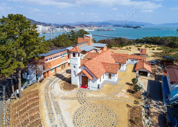 Obraz 전남 고흥군 소록도성당의 가을 풍경