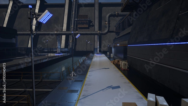 Obraz ファクトリー_ネオン・ウォーター・ライン