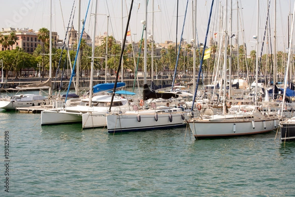Obraz Some boats in Barcelona port
