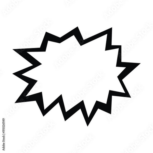 Fototapeta Jagged Comic Burst