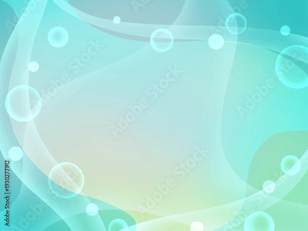 Obraz 海のようなイメージの透明感のあるウェーブと光の抽象的な背景素材