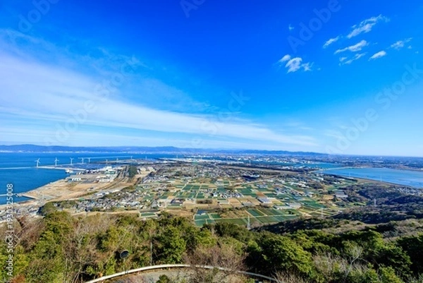 Obraz 田原市、蔵王山展望台からの眺め（豊橋方向）