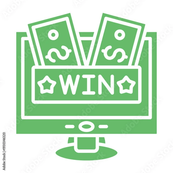 Obraz Lottery win Icon