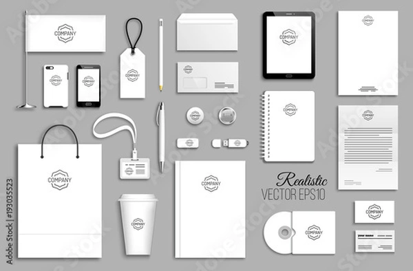 Obraz Corporate identity template set.