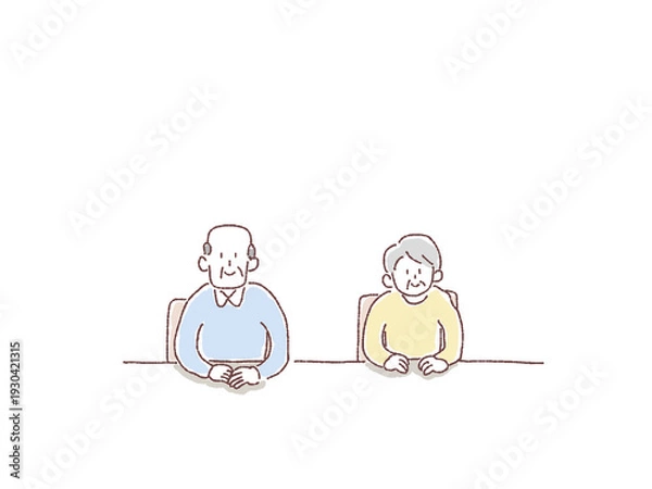 Obraz 座る高齢者