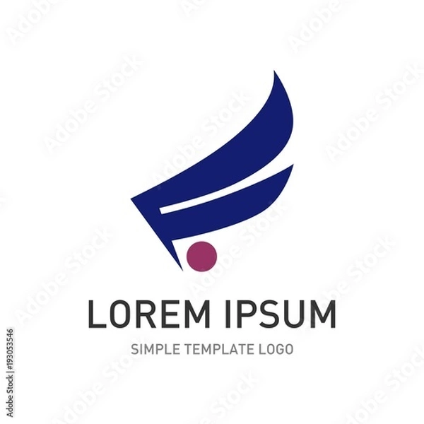 Fototapeta Abstract logo template. Fly icon 